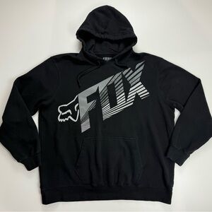 Fox Racing Heritage Forged Hoodie Pullover Mens XXL BMX Motocross Black White